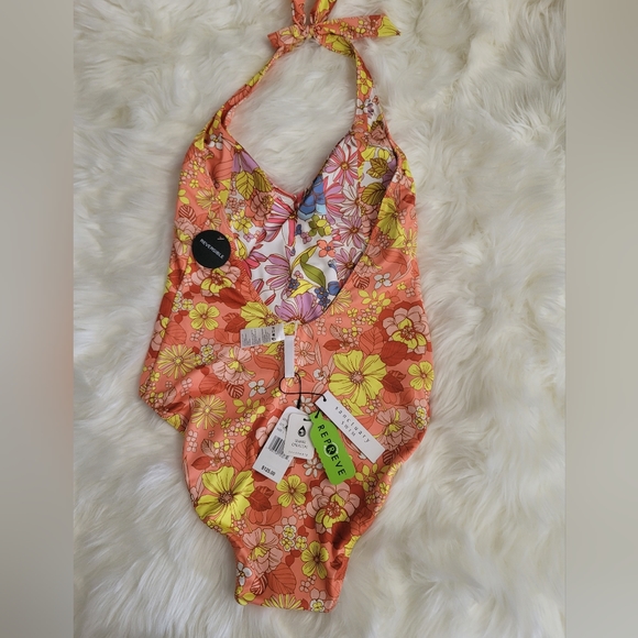 Sanctuary Reversible Printed Halter Swimsuit NWT - Size Large - Picture 6 of 10